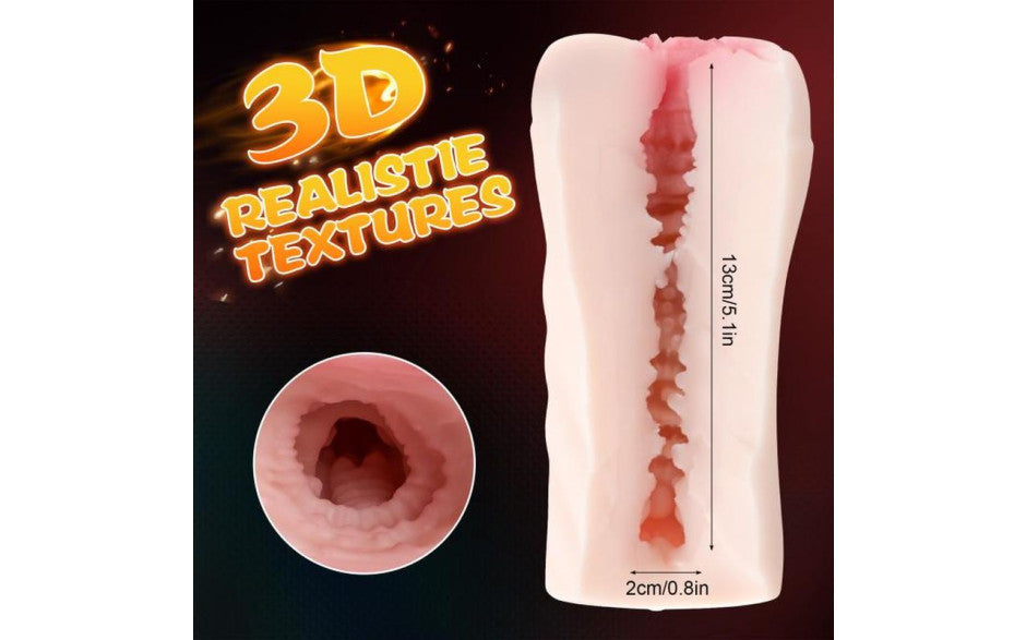 Xise Penny Pussy Dual Layer Vibrating Male Masturbator - - Masturbators and Strokers