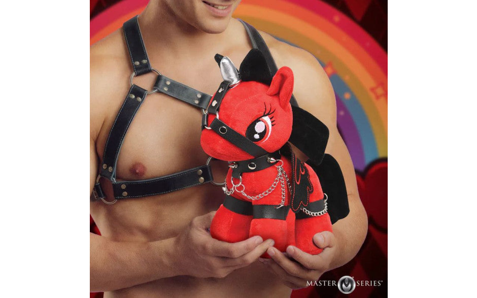 XR Brands Scarlet Chainheart Bondage Pony - - Party Gifts and Novelties