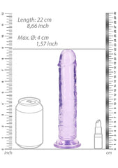 Realrock Crystal Clear 8 Inch No Balls Straight Dildo - - Realistic Dildos