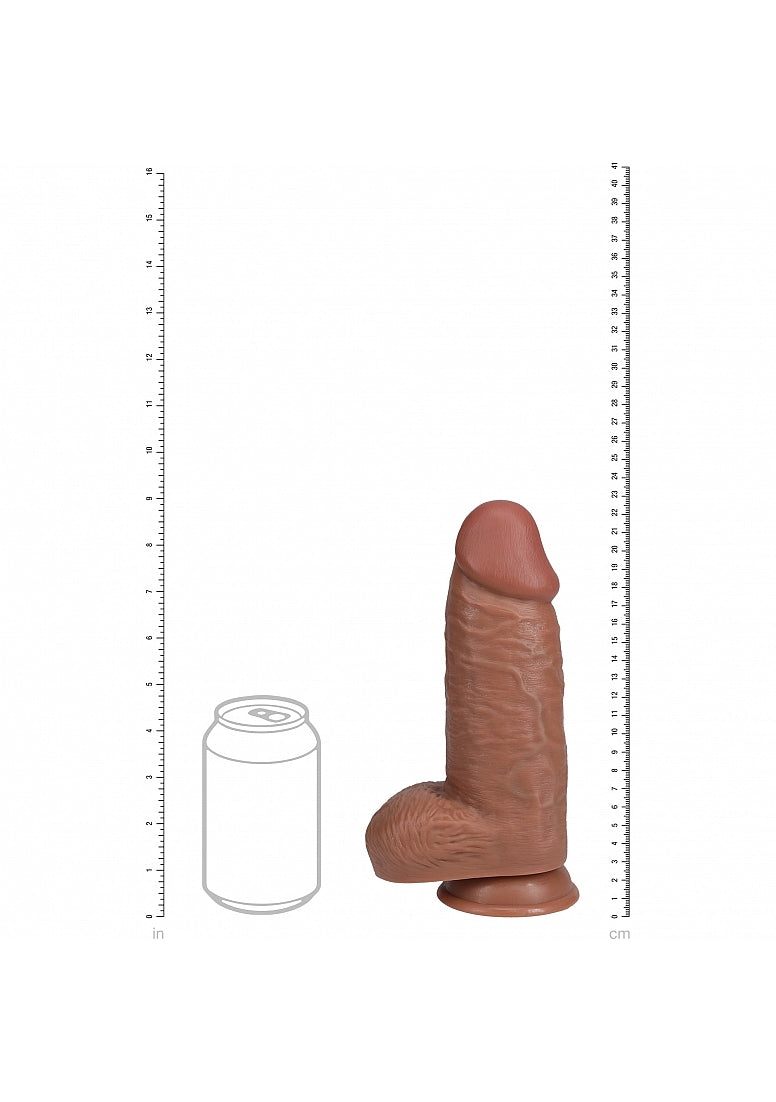 Realrock Extra Thick Realistic Skin Dildo with Balls 23cm - - Realistic Dildos