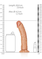 Realrock Curved Realistic Dildo with Suction Cup 18 cm - - Realistic Dildos