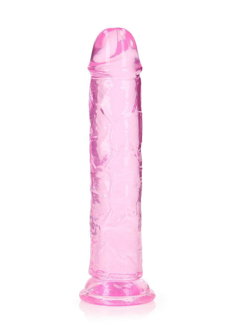 Realrock Crystal Clear 8 Inch No Balls Straight Dildo - - Realistic Dildos