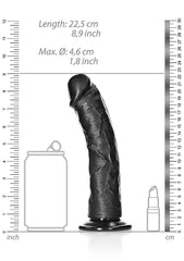 Realrock Curved Suction Cup Realistic Dong 20.5 cm - - Realistic Dildos