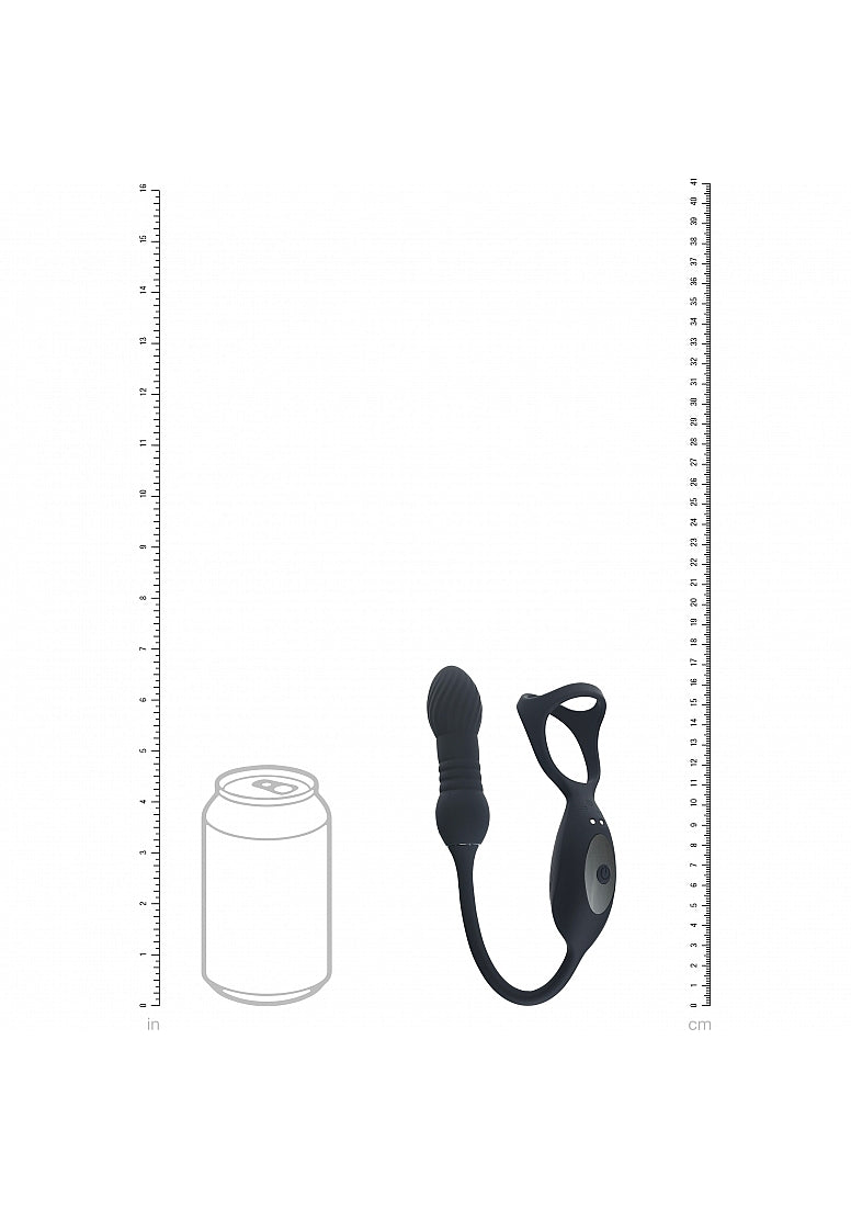 LEVELZ Vibrating TriO Cock Ring with P-Spot Stimulator - - Vibrating Cock Rings