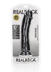 Realrock Curved Realistic Dildo With Suction Cup 25.5cm - - Realistic Dildos