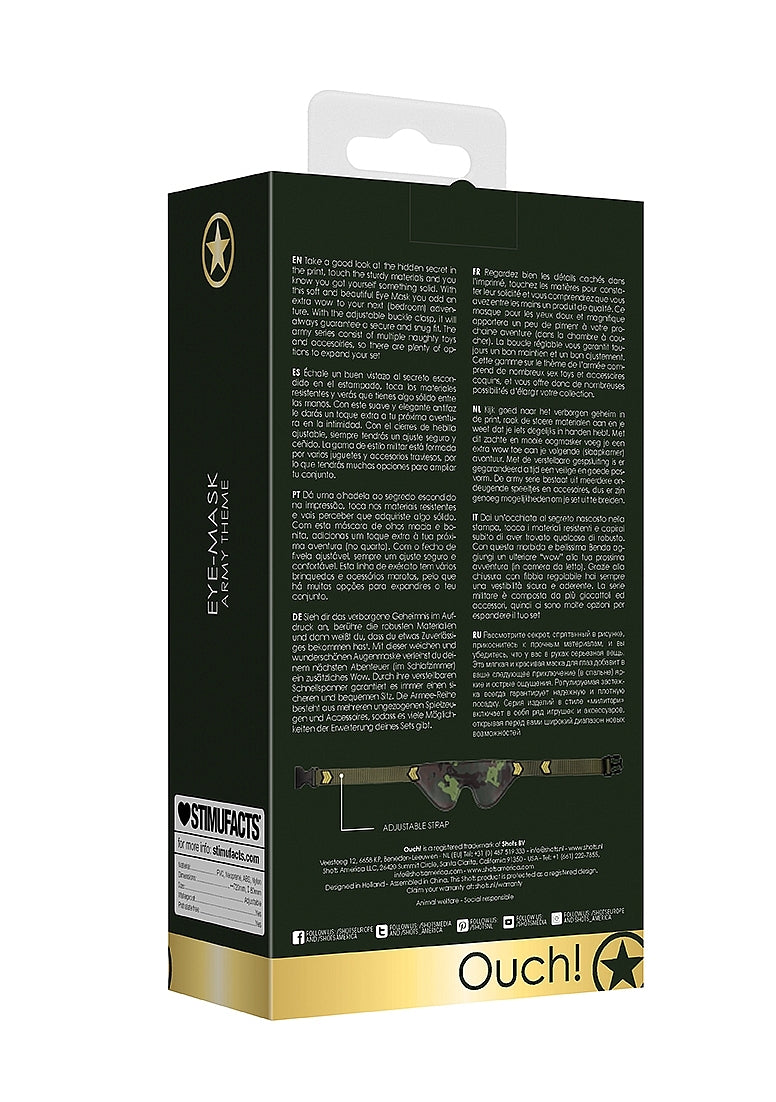 Shots Toys Army Theme BDSM Play Eye Mask - - Masks And Blindfolds