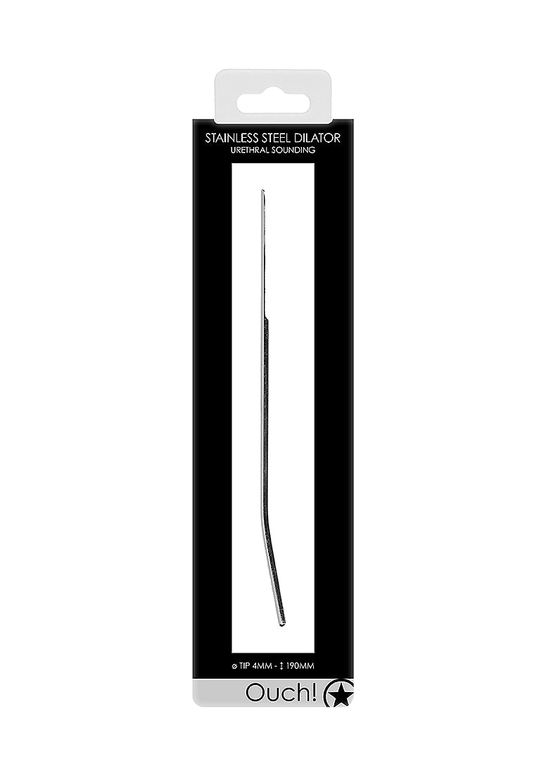 Shots Urethral Sounding Stainless Steel Dilator Black - - Urethral Sounds