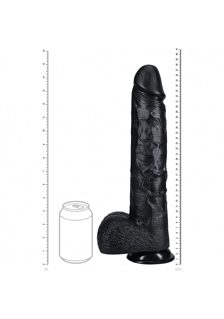 Realrock Extra Large Realistic d/ong with Balls 38cm - - Realistic Dildos