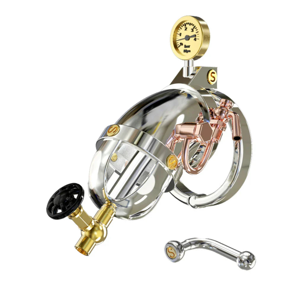 Steampunk Male Chastity Device Cock Cage - - Male Chastity