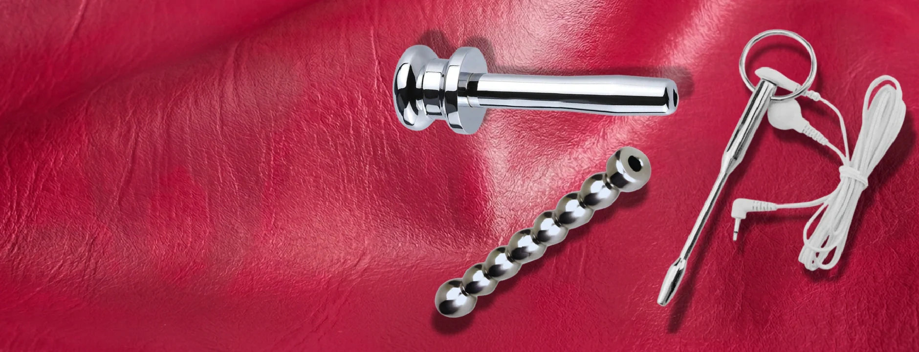 Penis plugs collection banner – urethral sounds and plugs Australia