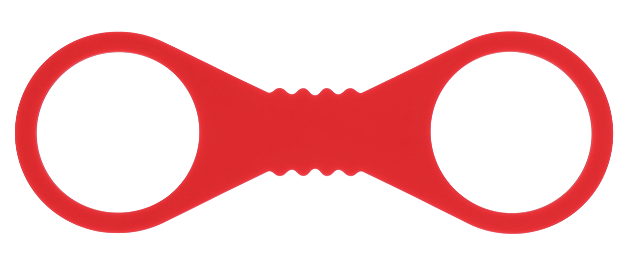 Sex & Mischief Amor Silicone Hand Cuffs Restraints Red - - Cuffs And Restraints