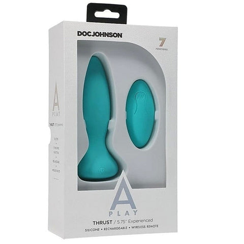 A-Play Thrust Rechargeable Silicone Anal Plug by Doc Johnson - Butt Plugs