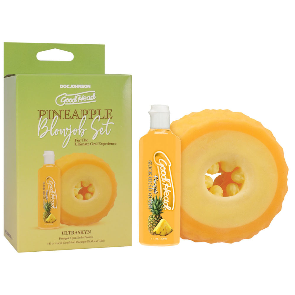 GoodHead Pineapple Blowjob Stroker with Flavoured Lubricant - Masturbators and Strokers