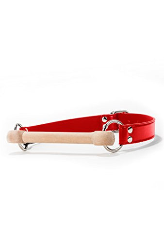 Shots Toys Wooden Bridle Bondage Gag with Straps - Bondage Gags and Bits