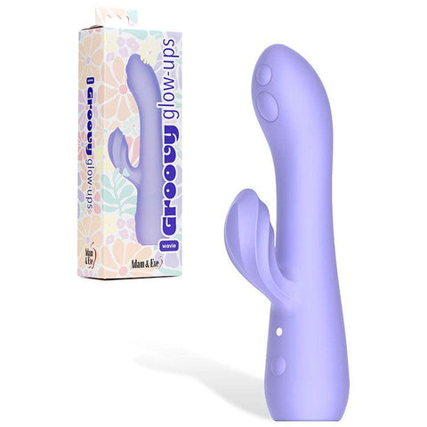 Adam & Eve GROOVY GLOW-UPS Wavie Rabbit Vibrator