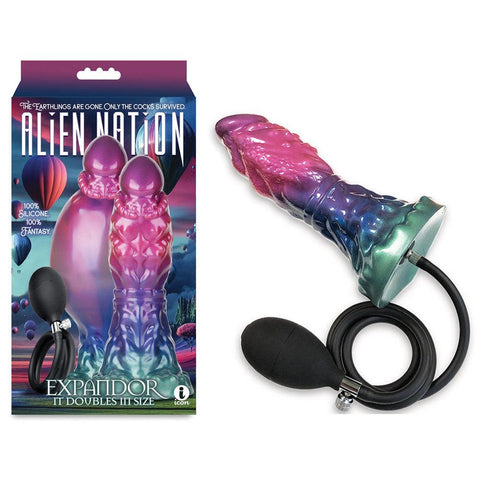 Icon Brands Alien Nation Expandor Coloured Inflatable Dildo