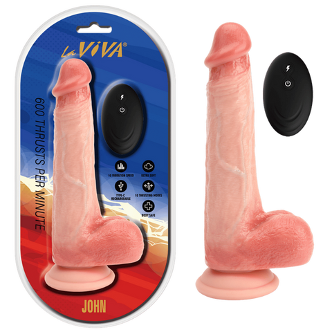 La Viva John Remote Control Rechargeable Realistic Dildo