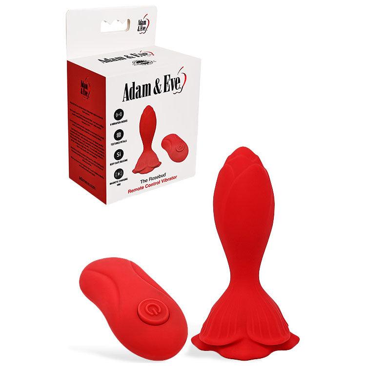 Adam & Eve THE ROSEBUD Vibrating Butt Plug with Remote - Butt Plugs