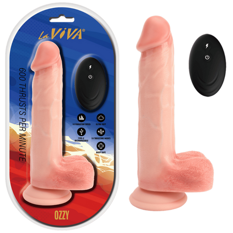 La Viva Ozzy Remote Control Rechargeable Realistic Dildo