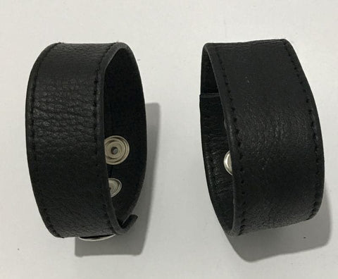 Hells Couture 3 Snap Buckle Leather Cock Ring Adjustable Genuine Leather - Cock Rings