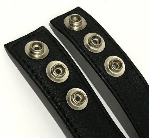 Hells Couture 3 Snap Buckle Leather Cock Ring Adjustable Genuine Leather - Cock Rings