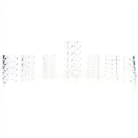BDStyle 7 In 1 Penis Sleeve Set Multiple Textures for Enhanced Stimulation - Cock Rings