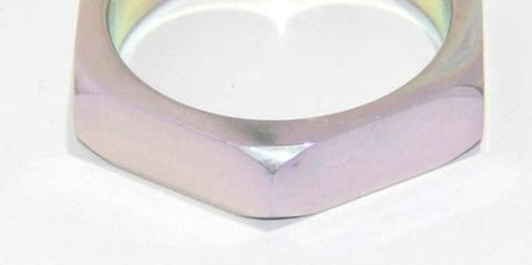 Hells Couture Aluminium Hexagonal Cock Ring Premium Metal Design - Cock Rings