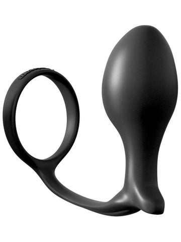 Anal Fantasy Ass Gasm Cock Ring With Advanced Butt Plug - Ball and Cock Toys