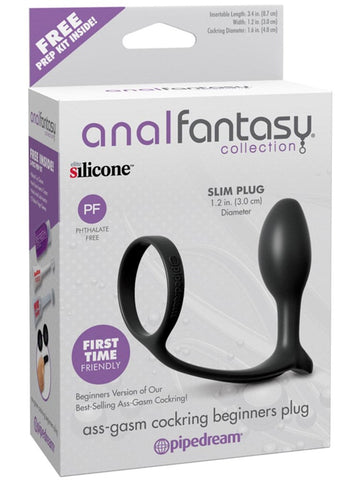 Anal Fantasy Ass Gasm Cock Ring With Advanced Butt Plug - Ball and Cock Toys