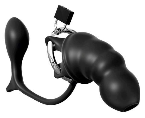 Anal Fantasy Elite Ass Gasm Cock Blocker Chastity Cage - Male Chastity