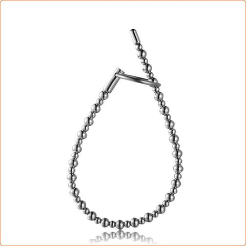 BDStyle Ball Bent Penis Plug Curved Stainless Steel Urethral Stimulator - Penis Plugs