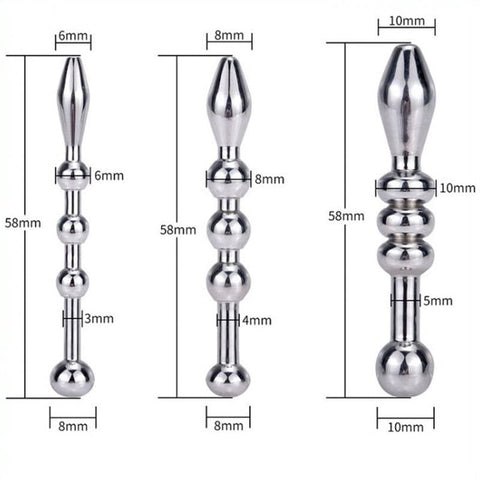 BDStyle Beaded Penis Plug Stainless Steel Urethral Stimulation - Penis Plugs