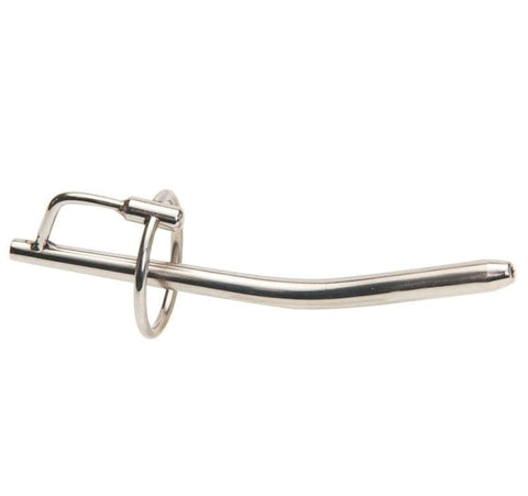 BDStyle Bent Cum Thru Penis Plug With Ring Curved Urethral Stimulation - Penis Plugs