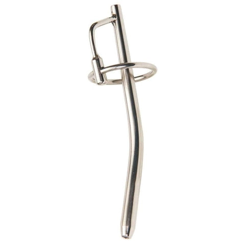 BDStyle Bent Cum Thru Penis Plug With Ring Curved Urethral Stimulation - Penis Plugs
