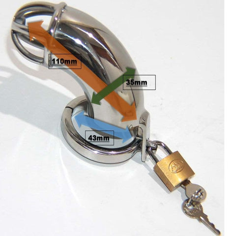 Hells Couture Bird Cage Male Chastity Device Steel Cock Cage - Male Chastity