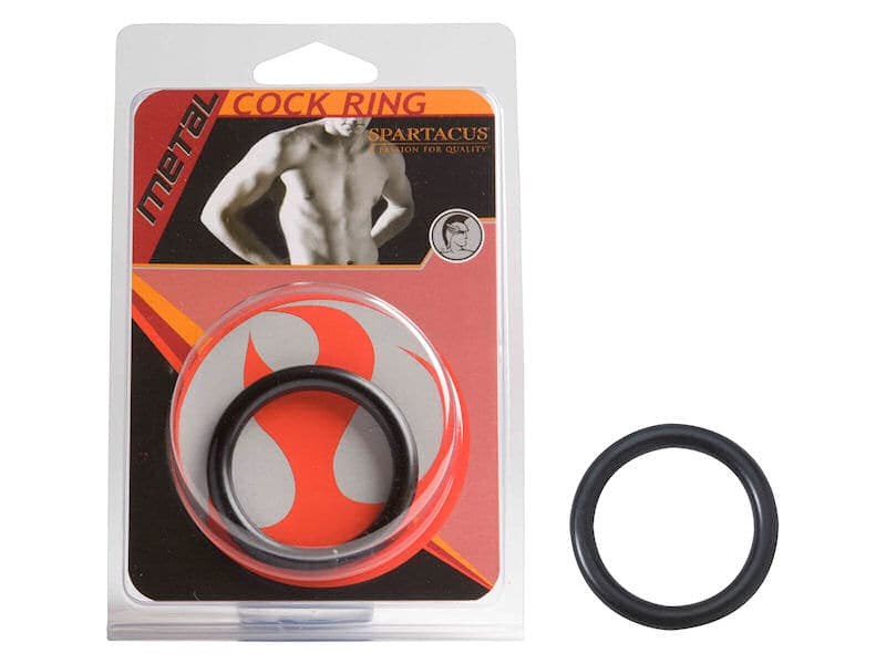 Black Metal Cock Ring 1.5 inch - - Cock Rings