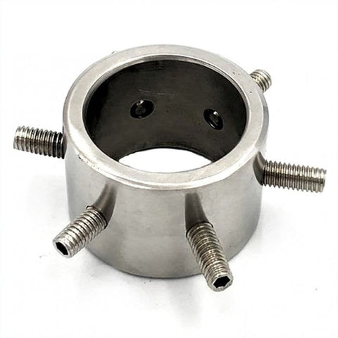 BDStyle Brutal Penis Torture Device Metal Spiked Cock Ring - Ball Stretchers and Crushers