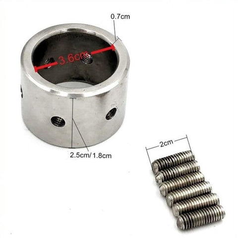 BDStyle Brutal Penis Torture Device Metal Spiked Cock Ring - Ball Stretchers and Crushers