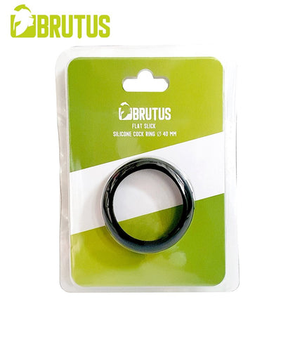 Brutus Flat Slick Cock Ring Premium Silicone Enhancement for Men - Ball and Cock Toys
