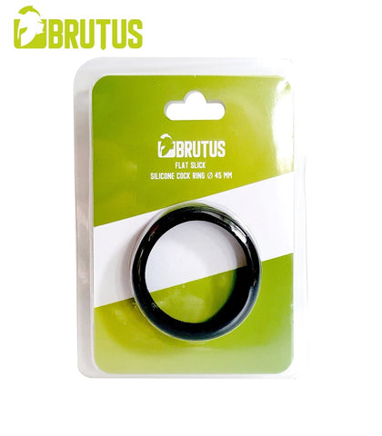 Brutus Flat Slick Cock Ring Premium Silicone Enhancement for Men - Ball and Cock Toys