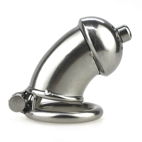 BDStyle Built in Lock Chastity Cage With Penis Plug for Advanced Play - Male Chastity