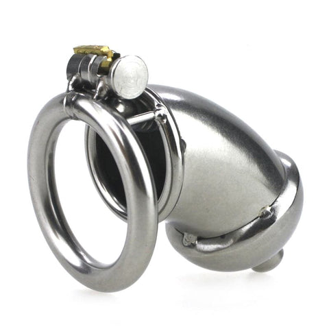 BDStyle Built in Lock Chastity Cage With Penis Plug for Advanced Play - Male Chastity