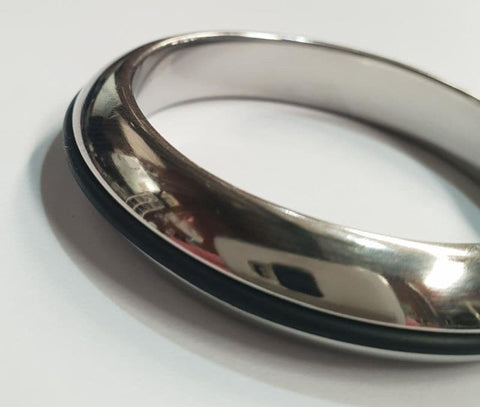 Hells Couture Burn the Rubber Steel Cock Ring Premium Steel Design - Cock Rings