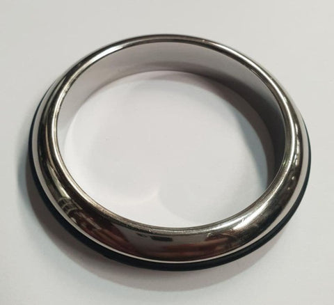 Hells Couture Burn the Rubber Steel Cock Ring Premium Steel Design - Cock Rings
