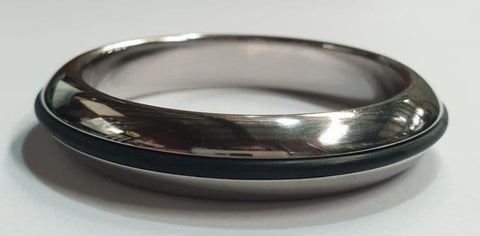 Hells Couture Burn the Rubber Steel Cock Ring Premium Steel Design - Cock Rings