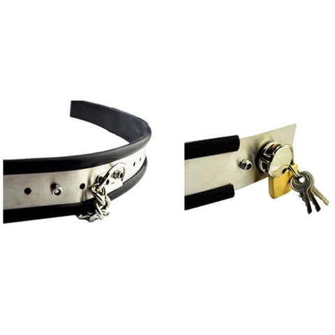 Chastity Belt & Bar With Plug - Male Chastity