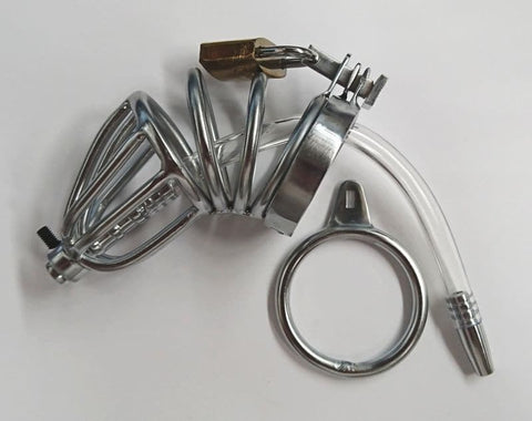 BDStyle Chastity Device For Male & Urethral Tube with Steel Construction - Male Chastity