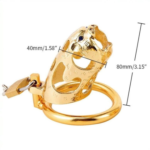 Celestial Zodiac Pig Chastity Device - Luxurious BDSM Indulgence - Male Chastity
