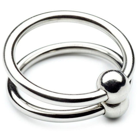 Hells Couture Cock Ring Duo Glans & Ball with Frenulum Stimulation - Cock Rings