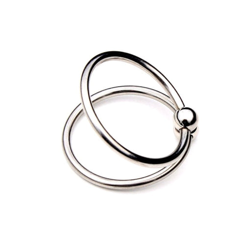 Hells Couture Cock Ring Duo Glans & Ball with Frenulum Stimulation - Cock Rings